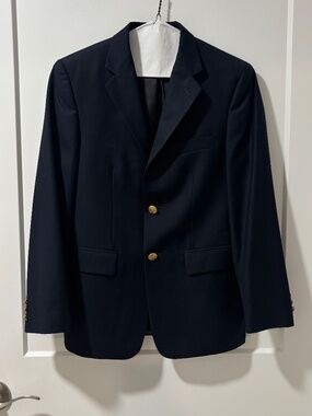 Chaps Navy Sports Coat Boys 14R